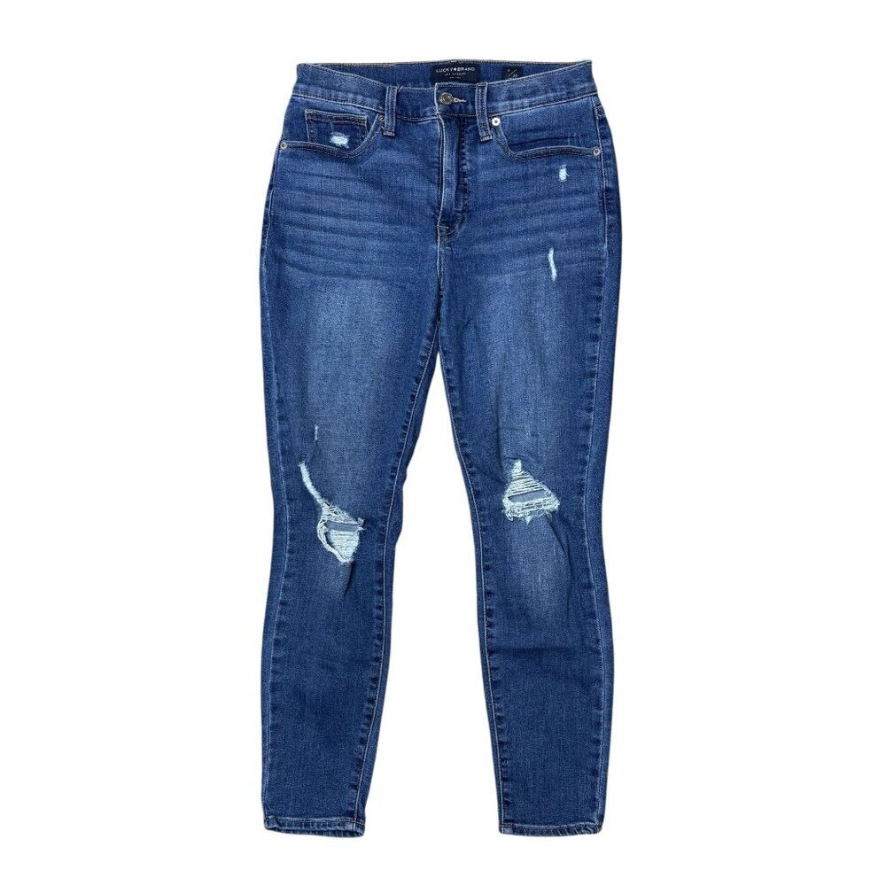 Lucky Brand Skinny Jeans Distressed Size 6 / 28